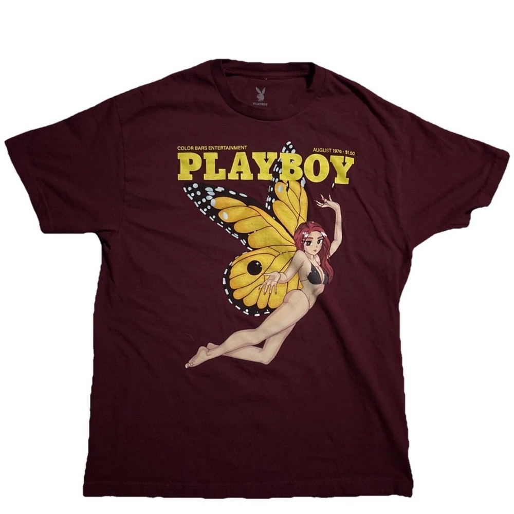Playboy Burgundy Graphic Tee Size Large